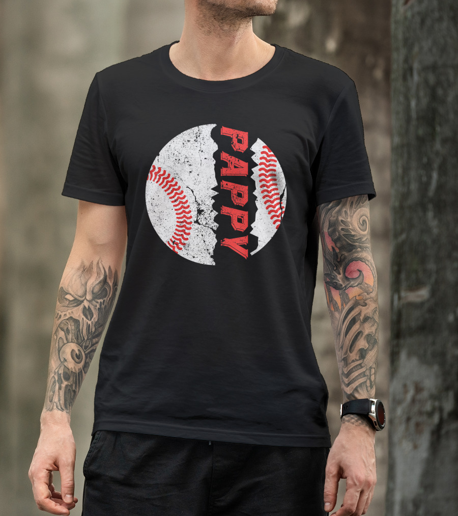 Pappy Funny Baseball Softball Crackle T-Shirt