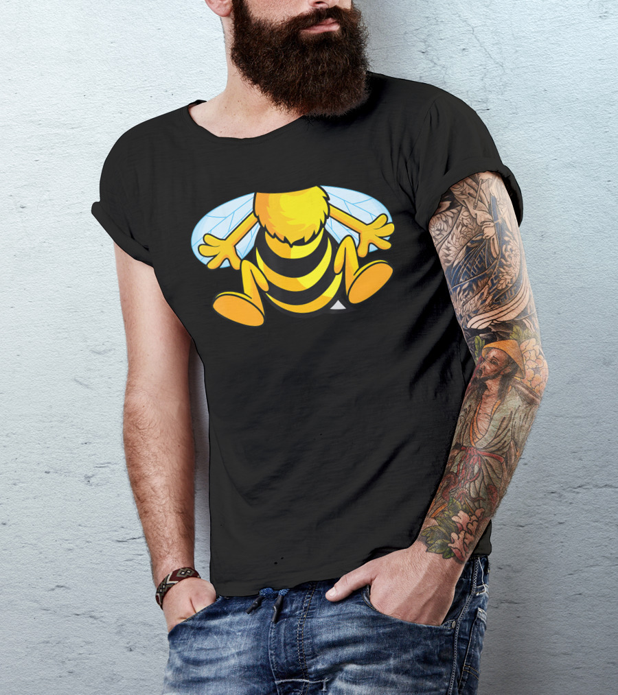 Funny Bee Costume Easy Honeybee Hall Buzzing Bumblebee Stripes T-Shirt