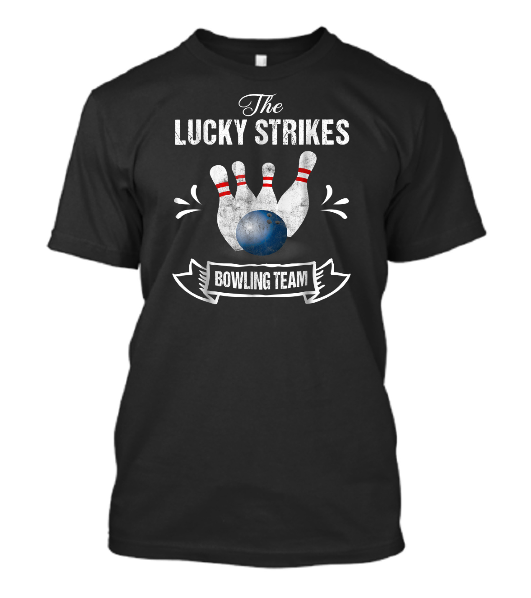 The Lucky Strikes Bowling Team Funny Bo T-Shirt
