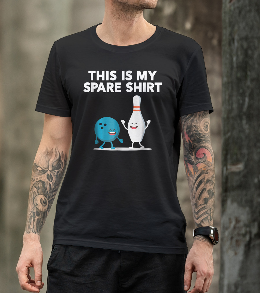 This Is My Spare Shirt Funny Bowling Pin And Ball T-Shirt