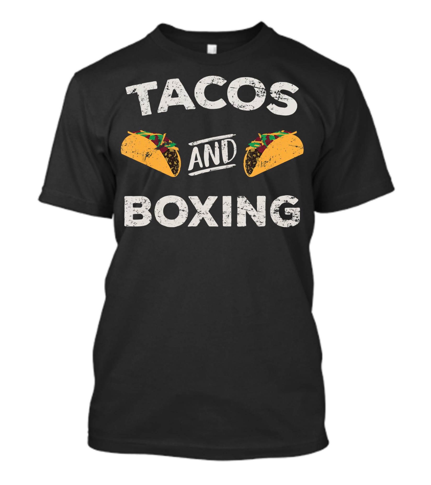 Tacos And Boxing Distressed Gym Boxer T-Shirt