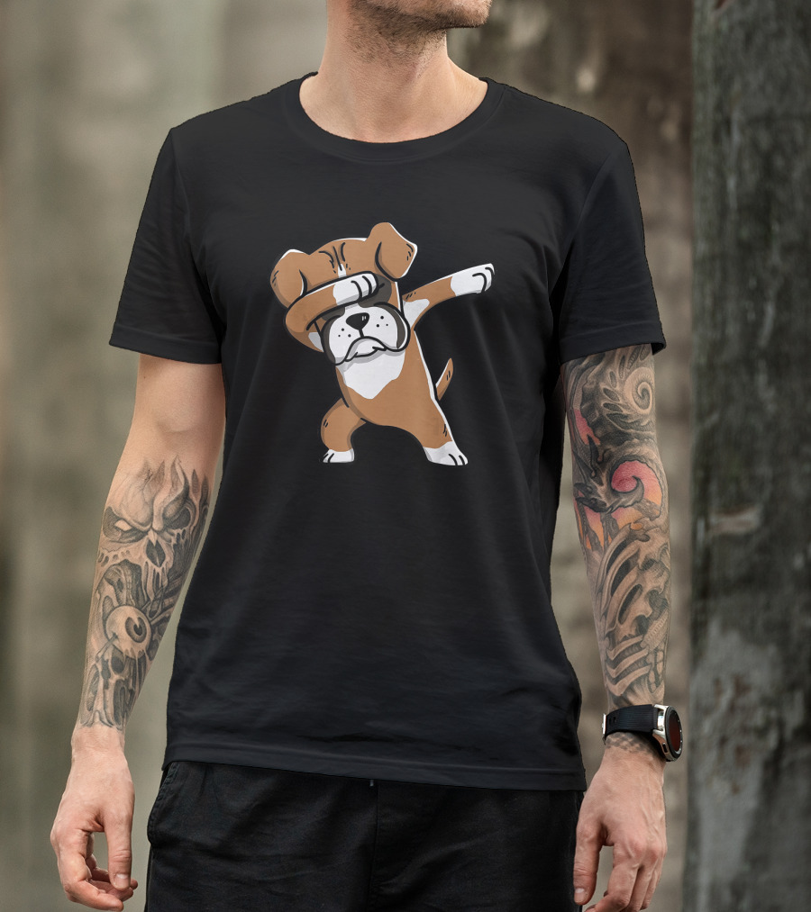 Dabbing Boxer Dog Birthday Party Fun T-Shirt