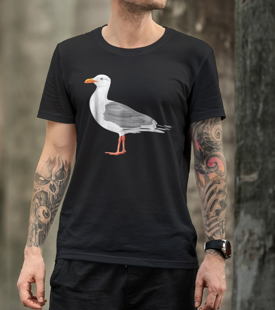 Funny Seagull Ocean Lover Coastal Bird T-Shirt