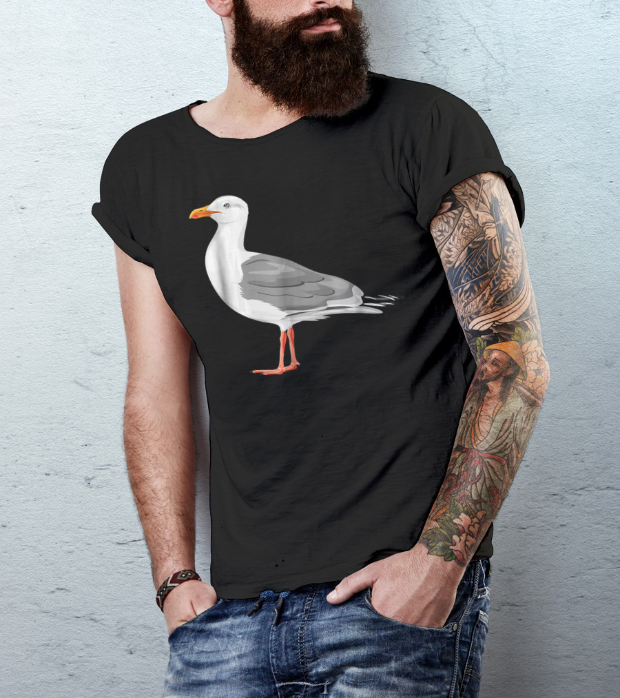 Funny Seagull Ocean Lover Coastal Bird T-Shirt