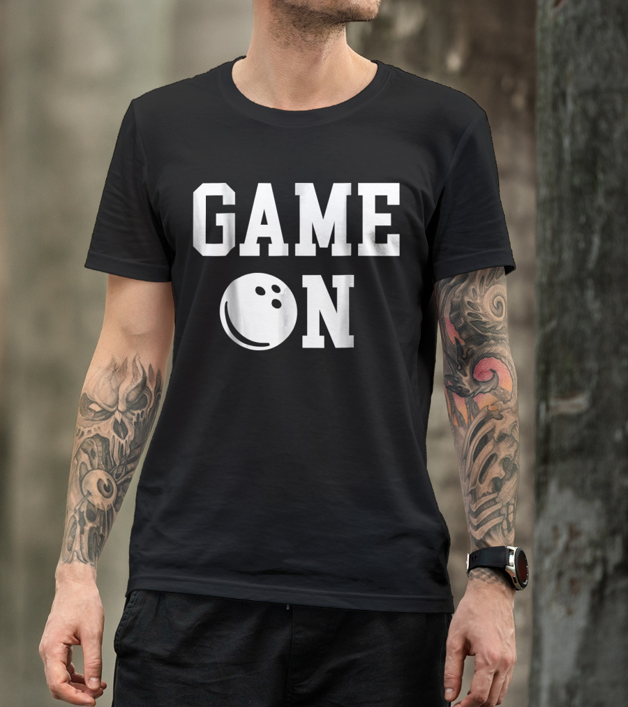 GAME ON Bowling Ball Icon Strike T-Shirt