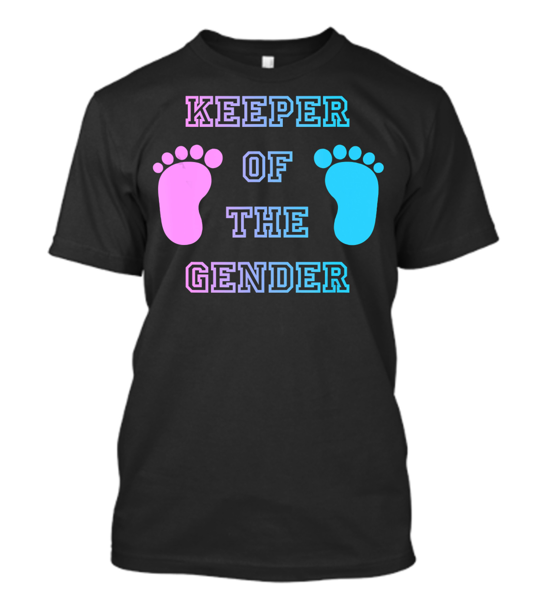 Keeper Of The Gender Pink Blue Footprints T-Shirt