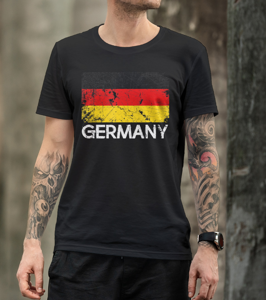 German Flag Vintage Germany Black Red Yellow Classic T-Shirt