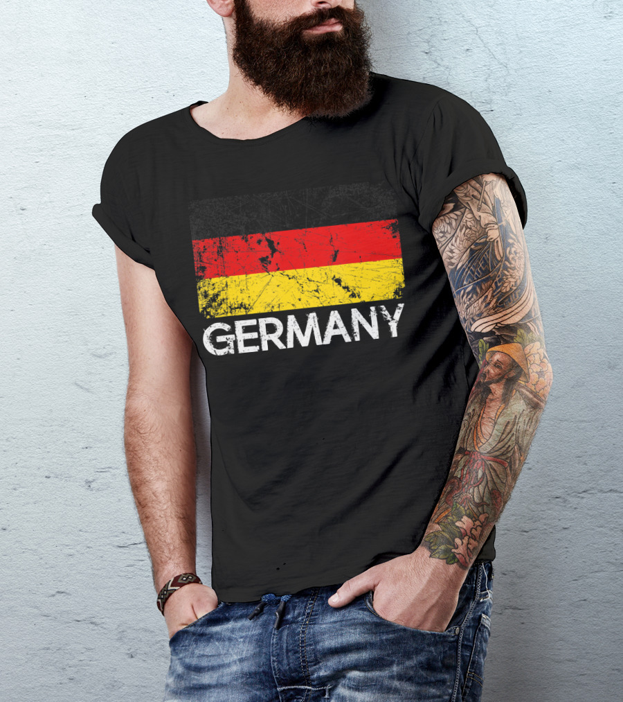 German Flag Vintage Germany Black Red Yellow Classic T-Shirt