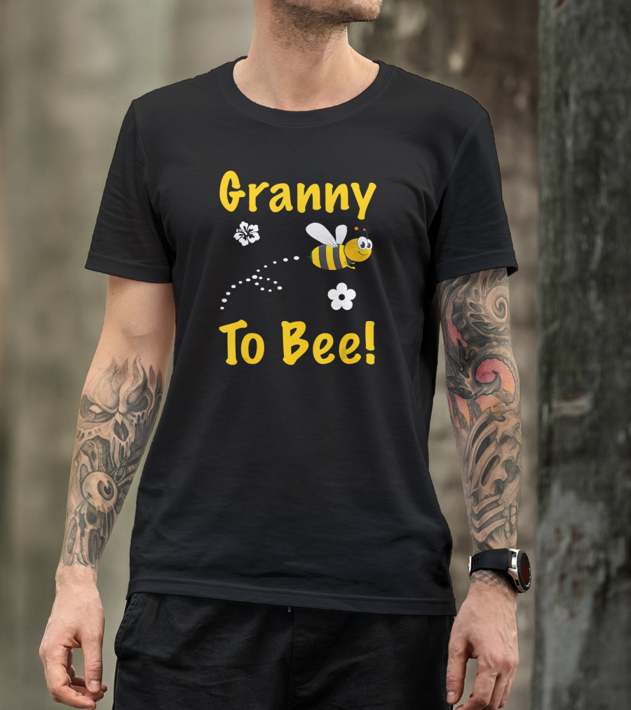 Granny To Bee Granny Bee Flowers T-Shirt