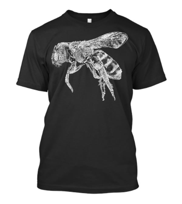 Great Distressed Cute Bee Sketch T-Shirt
