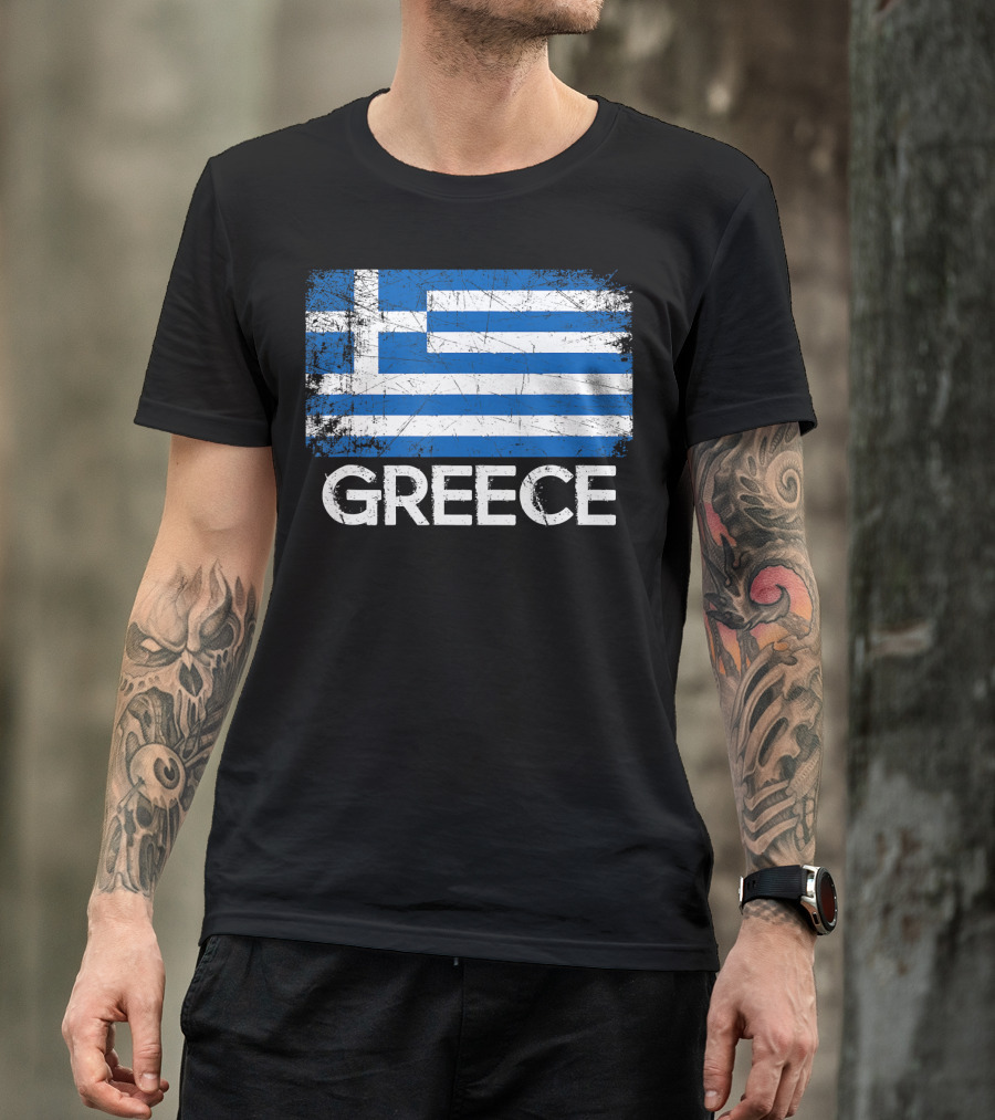 Greek Flag Vintage Greece Made In Gree T-Shirt