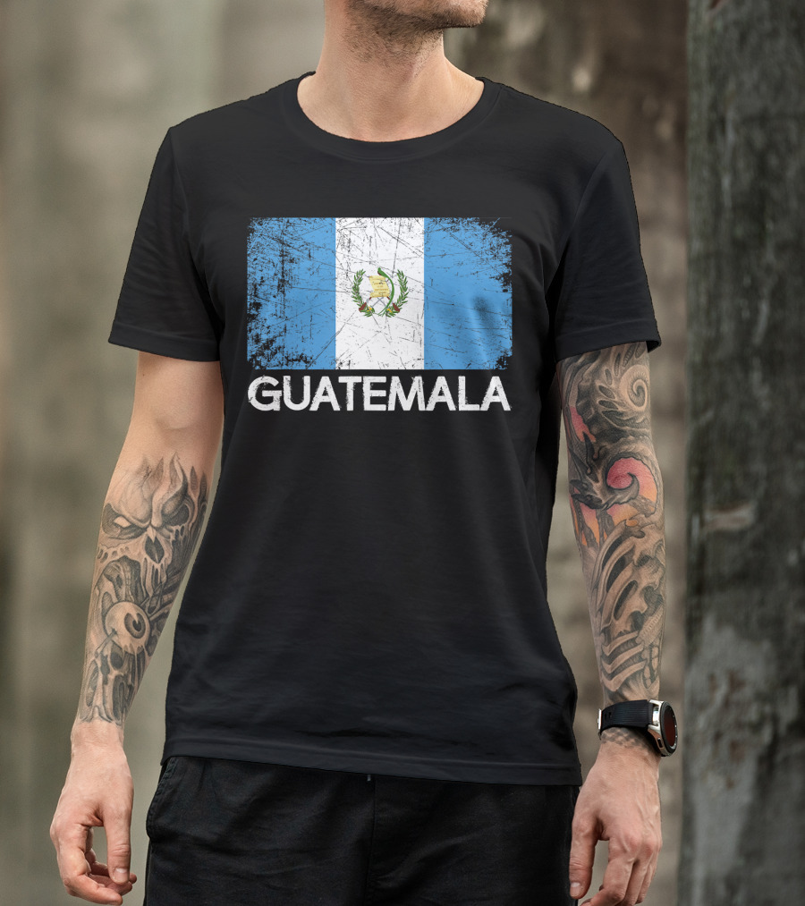 Vintage Guatemalan Flag Distressed Guatemala Emblem T-Shirt