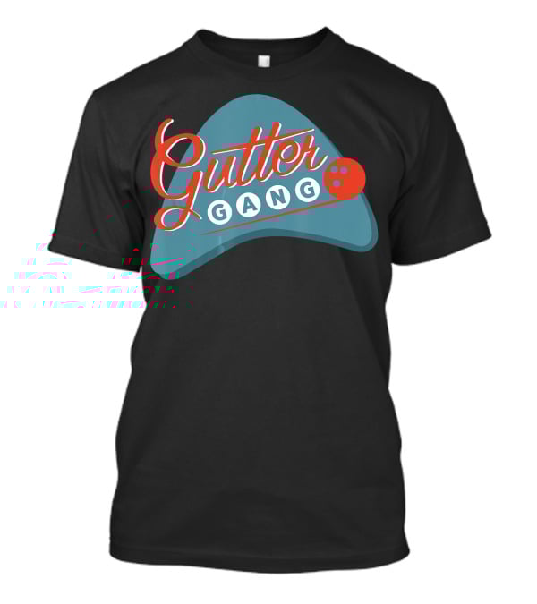 Gutter Gang Bowling League Team Retro Bowling Ball T-Shirt