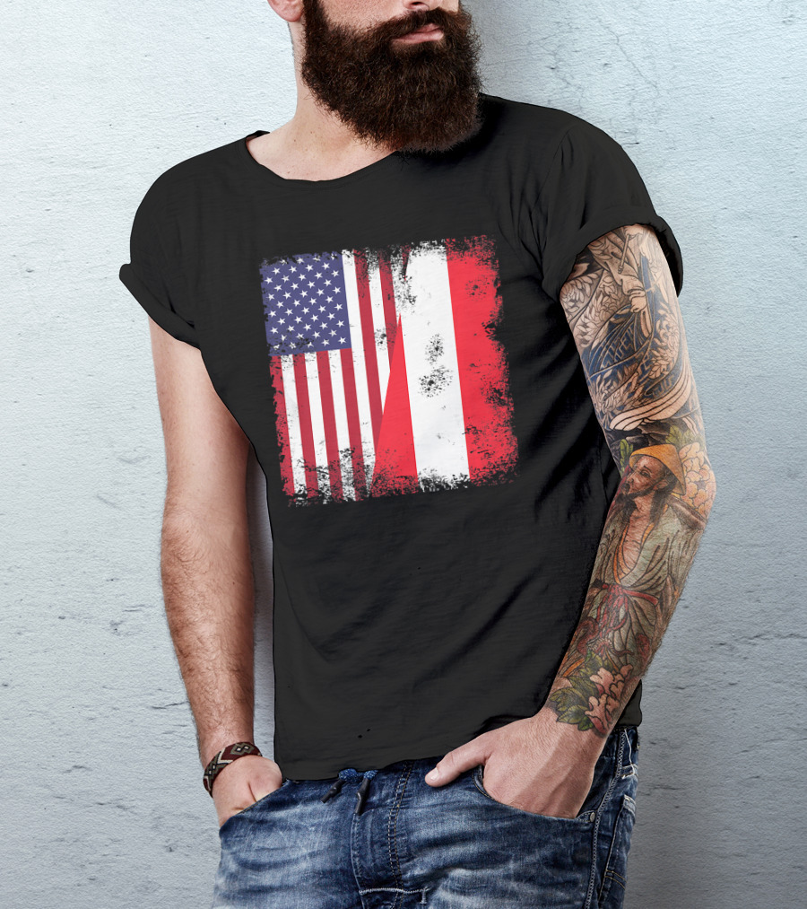 USA Austrian Flag Vintage Austria U T-Shirt