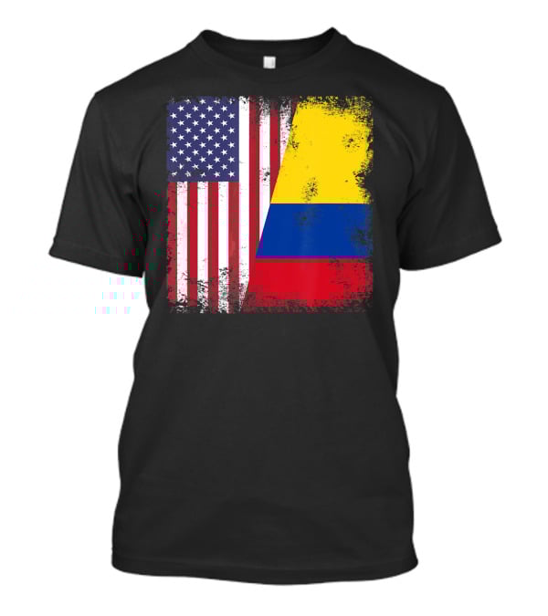 Half Colombian Half American Flag T-Shirt