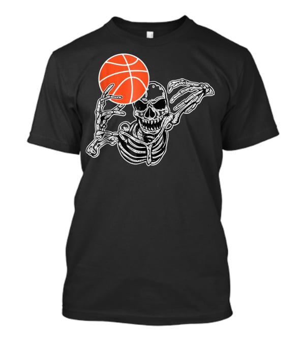 Halloween Skeleton Basketball Player Skul Dunking Spooky Slam T-Shirt