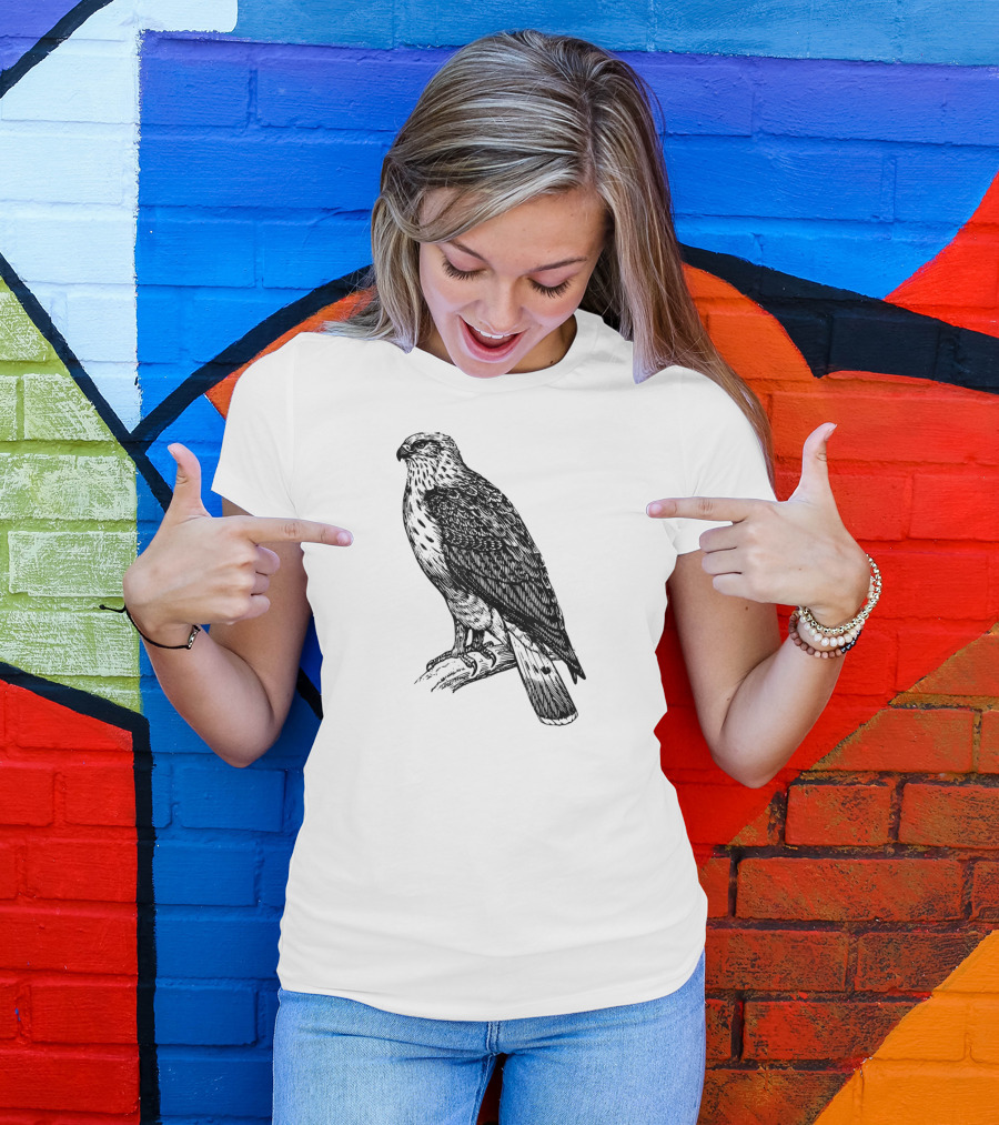 Hawk Ornithology Black Bird T-Shirt