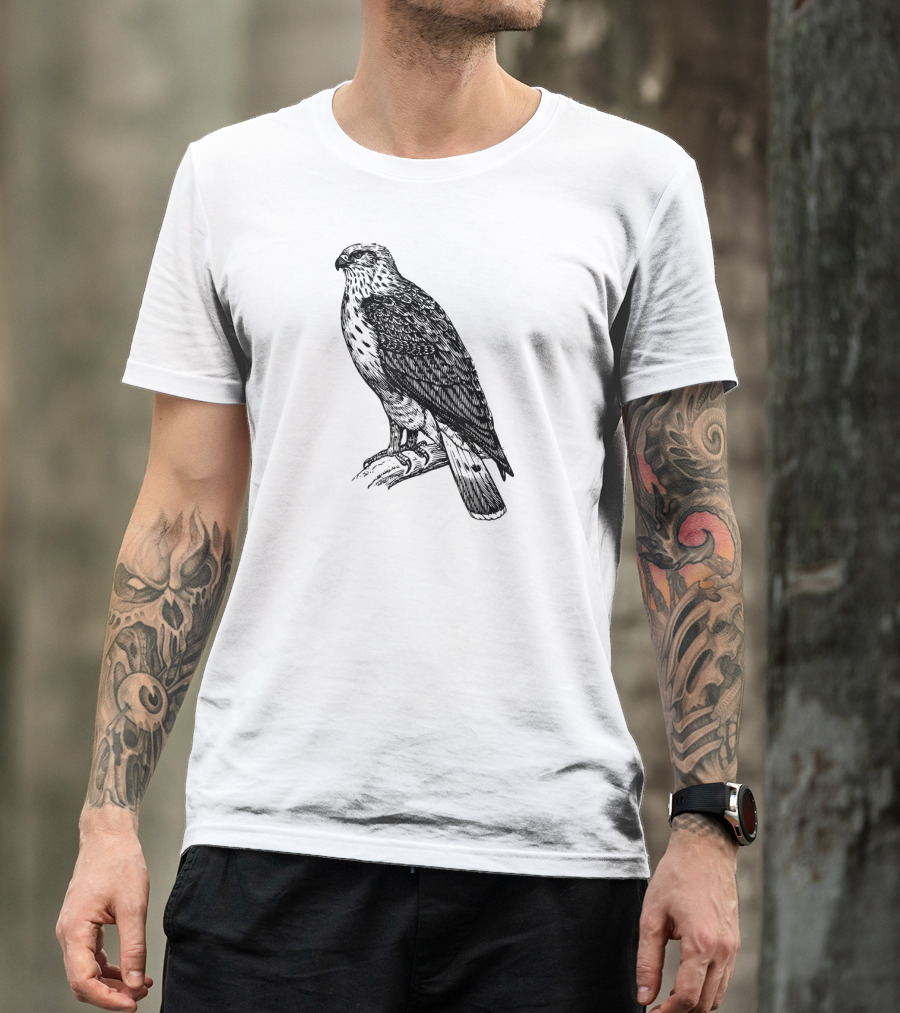 Hawk Ornithology Black Bird T-Shirt