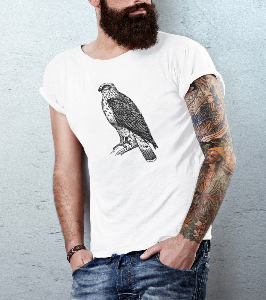 Hawk Ornithology Black Bird T-Shirt