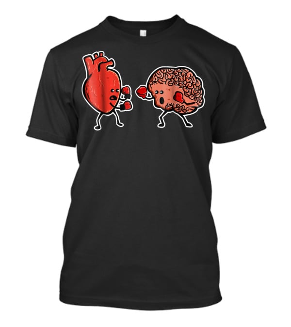 Heart And Brain Boxing Match Showdown T-Shirt
