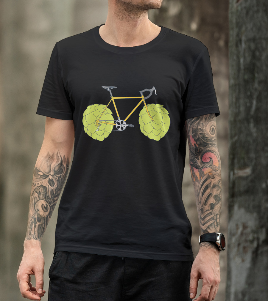 Hop Bike Beer Bicycle Cycle With Hops Wheels T-Shirt