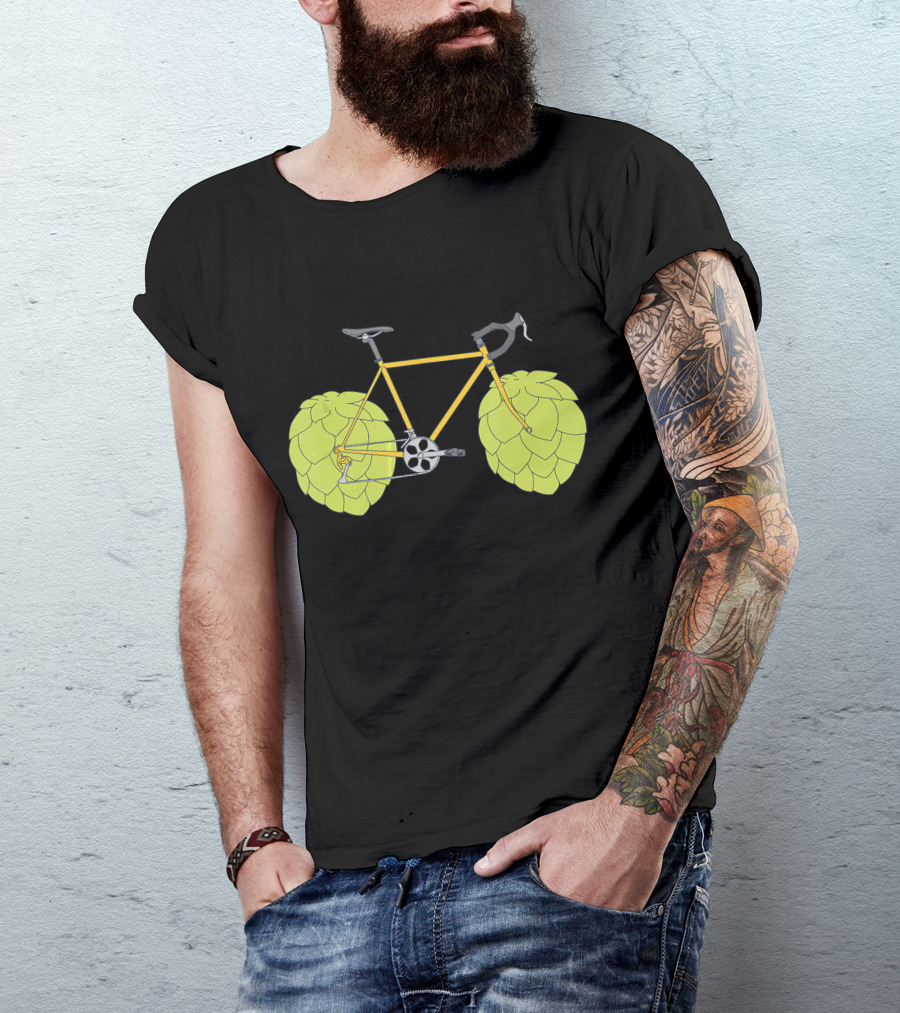 Hop Bike Beer Bicycle Cycle With Hops Wheels T-Shirt