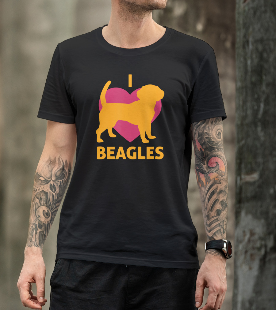 I Heart Beagles Love Pet Lover Animal BEAGLE T-Shirt