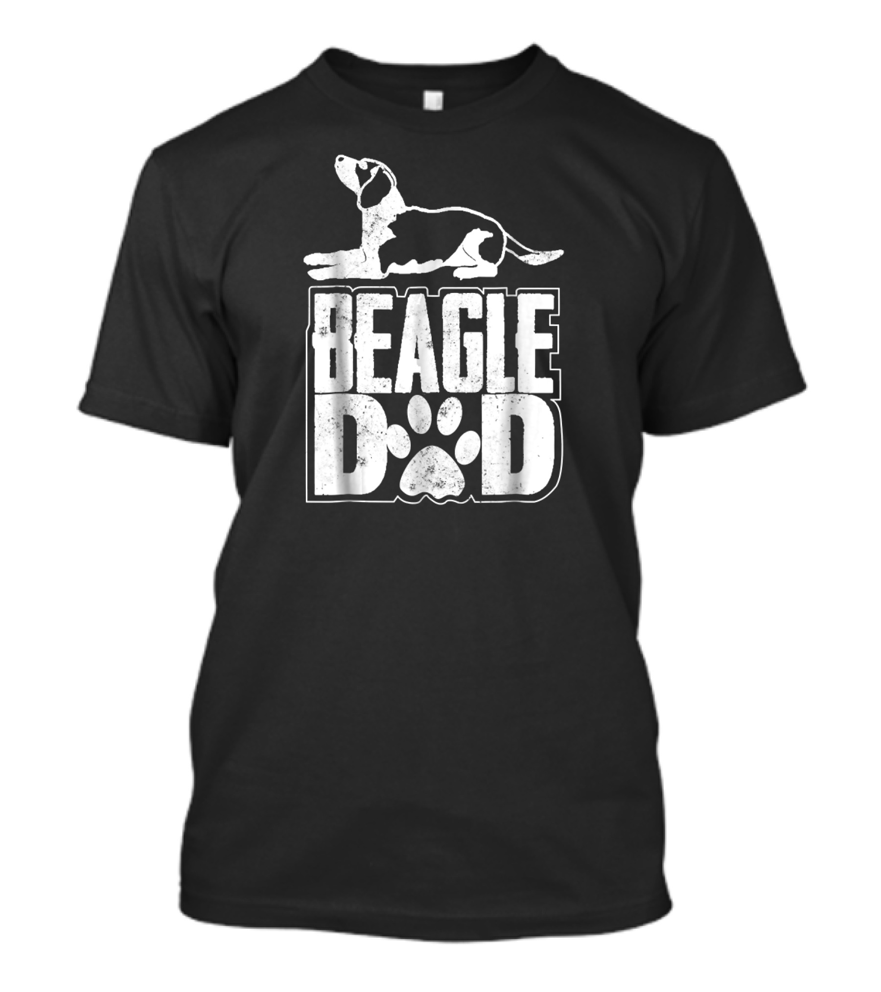I'm A Beagle Dad Funny Dog Beagle Dad Paw Prints T-Shirt