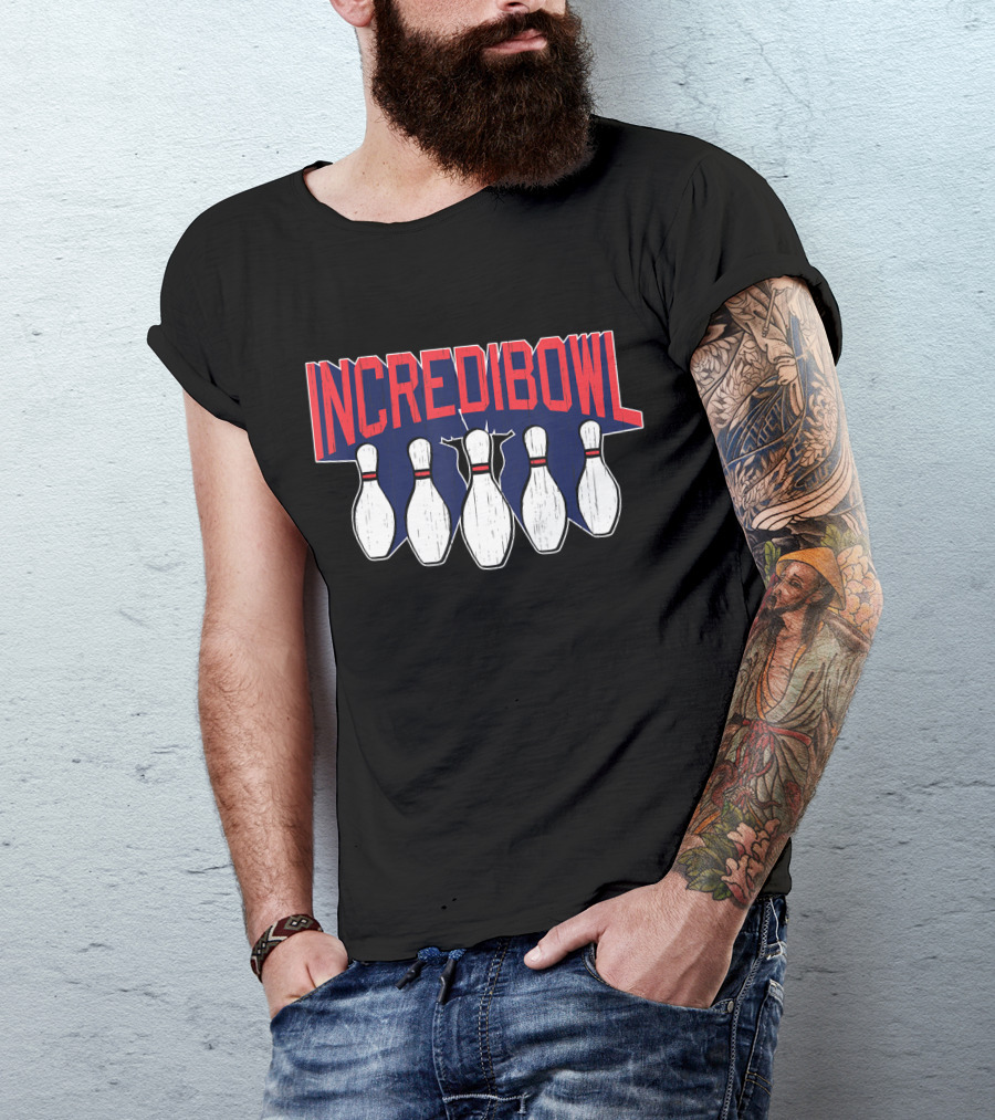 INCRIDIBOWL Expert Bowler Strike Bowling Pins T-Shirt
