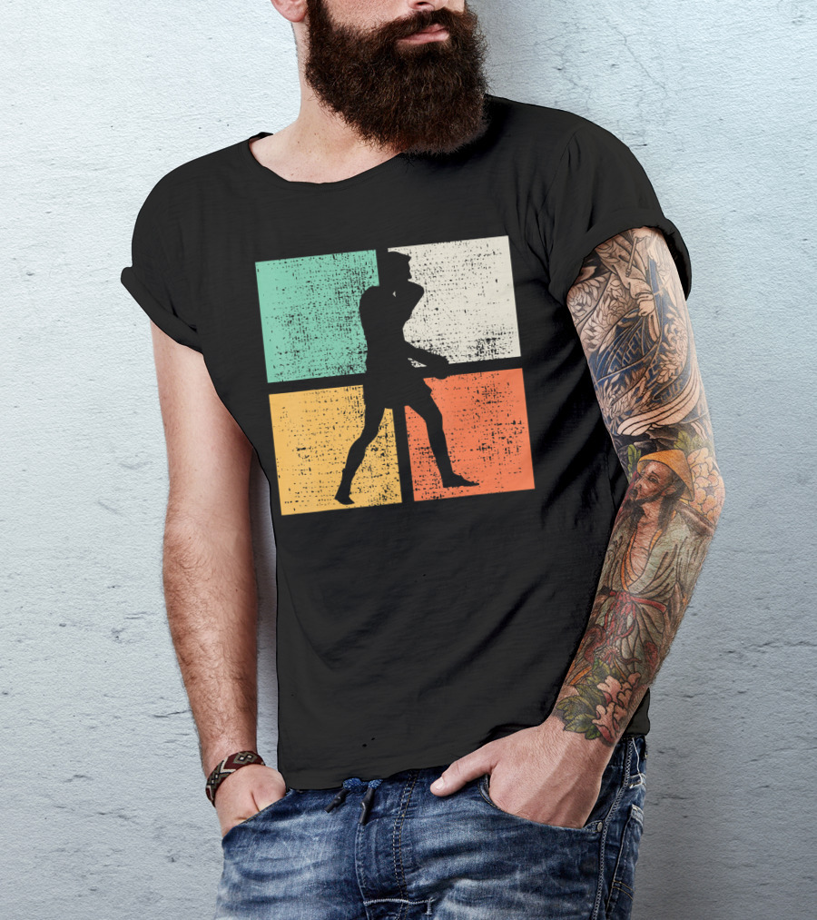Vintage Boxing Boxer Silhouette Club T-Shirt