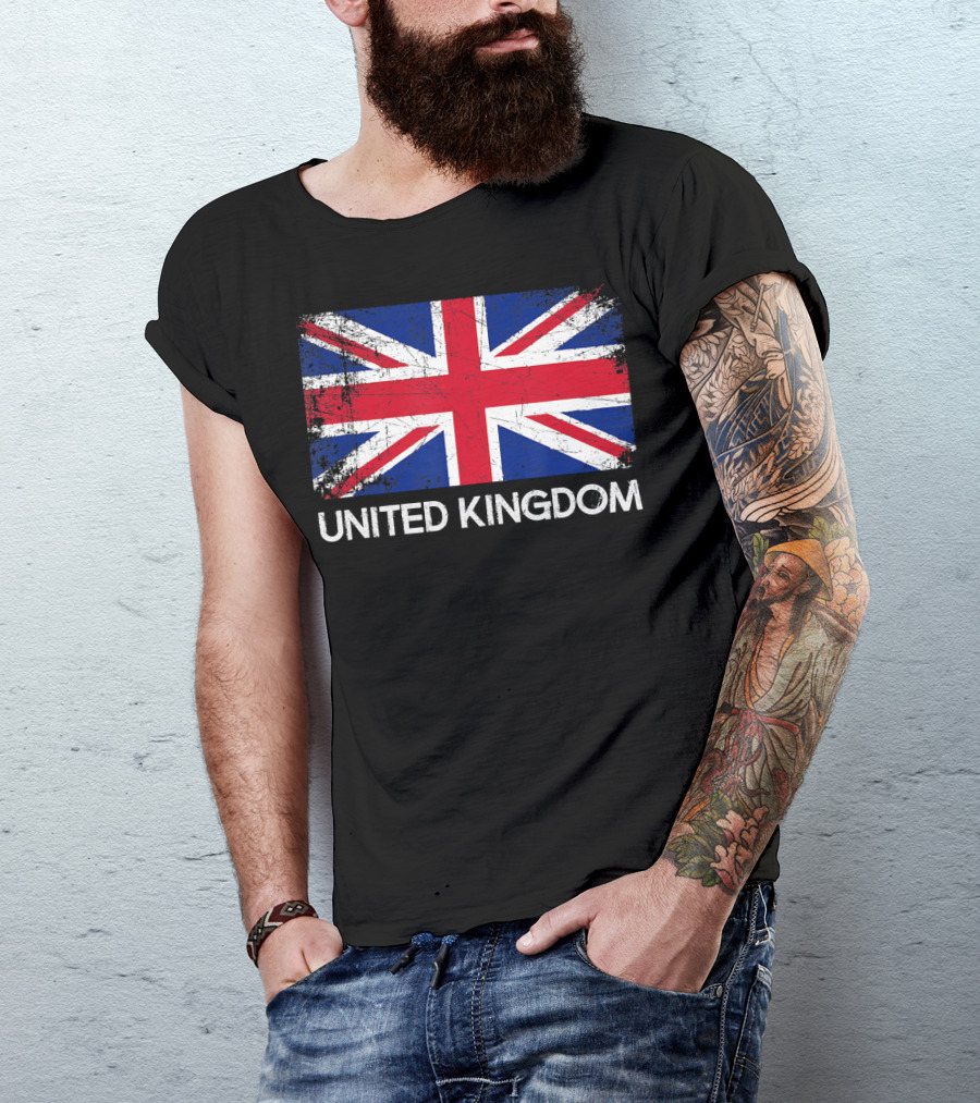 British Flag Vintage United Kingdom T-Shirt