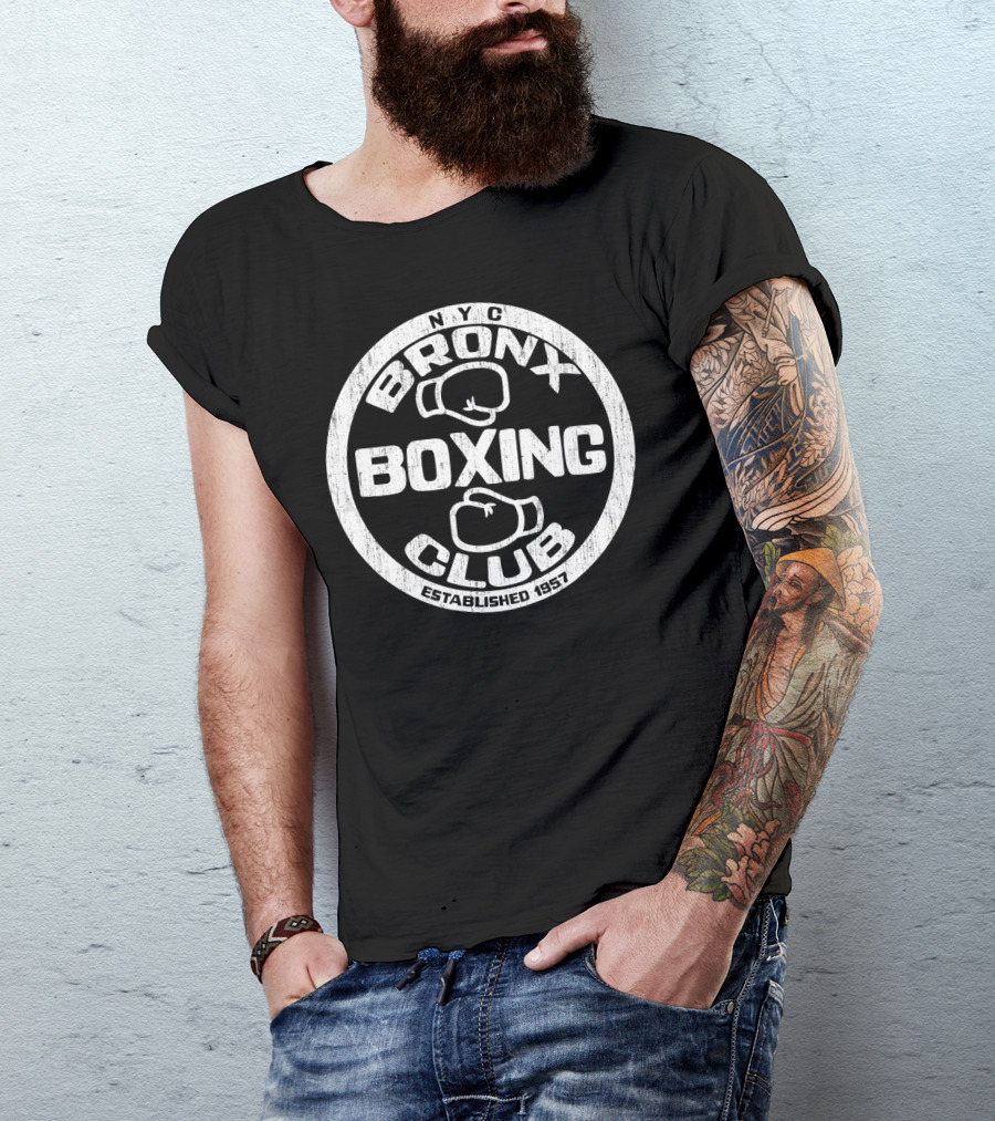 Bronx Boxing Club NYC Established 1957 Squared Circle T-Shirt