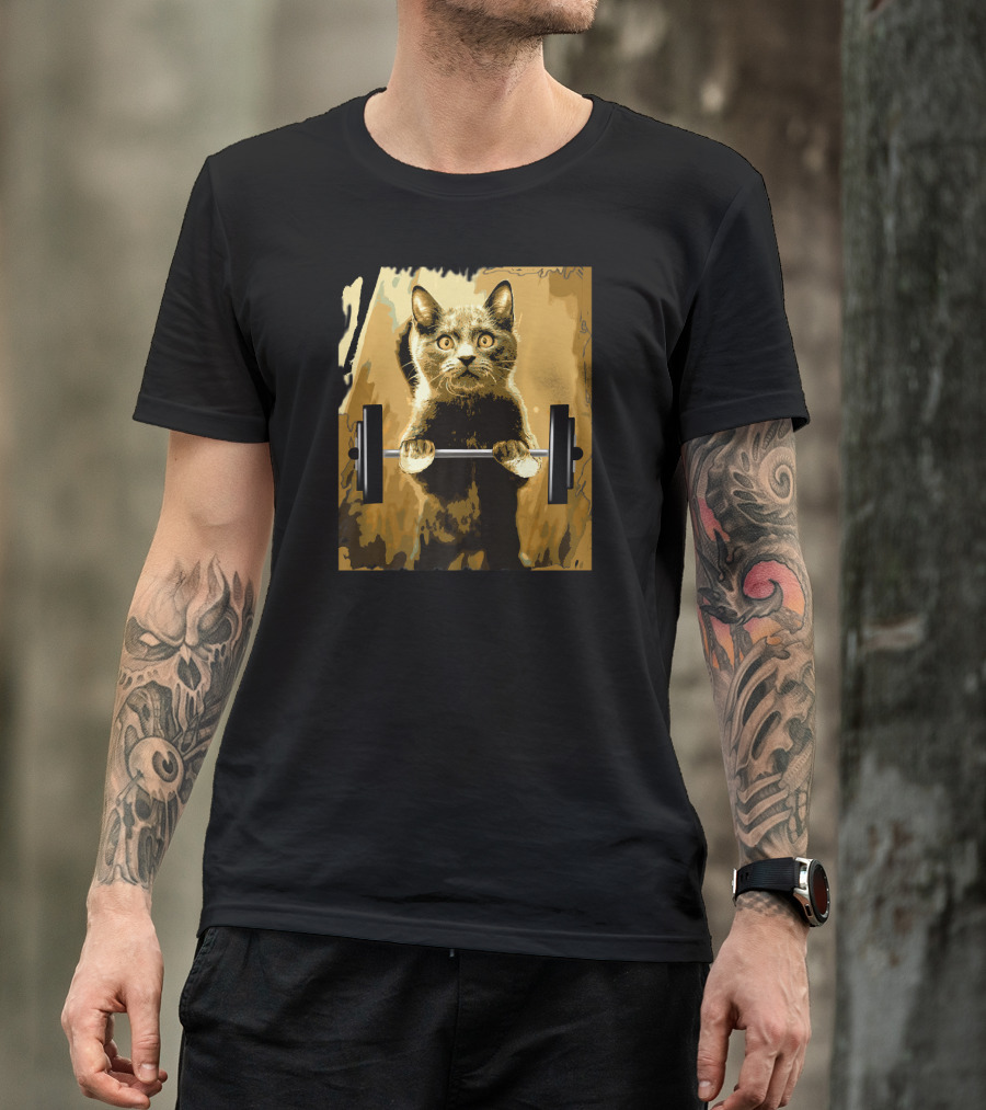 Cat Lifting Weightlifting Cat Training Strength T-Shirt