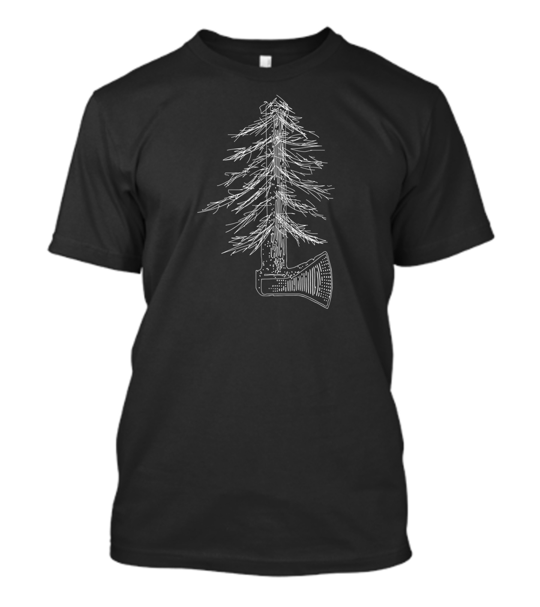 Axe Throwing Pine Tree T-Shirt