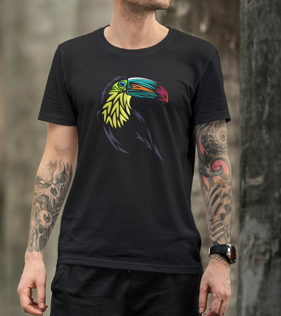 Tribal Toucan Colorful Graphic Cute T-Shirt