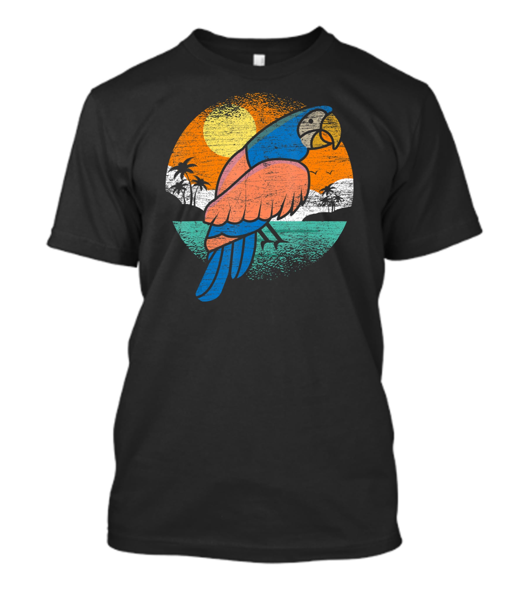 Tropic Sunset Parrot Bird Wildlife T-Shirt