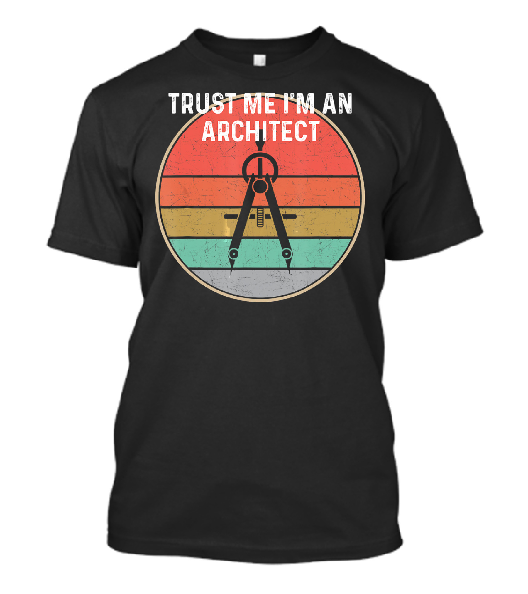 Trust Me I'm An Architect Retro Compass T-Shirt