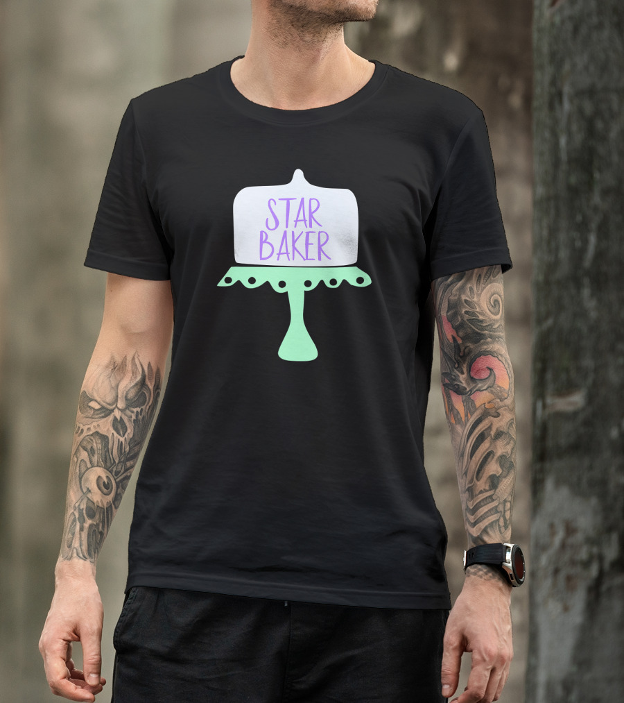Star Baker Cake Stand Design For The Baking Fan T-Shirt