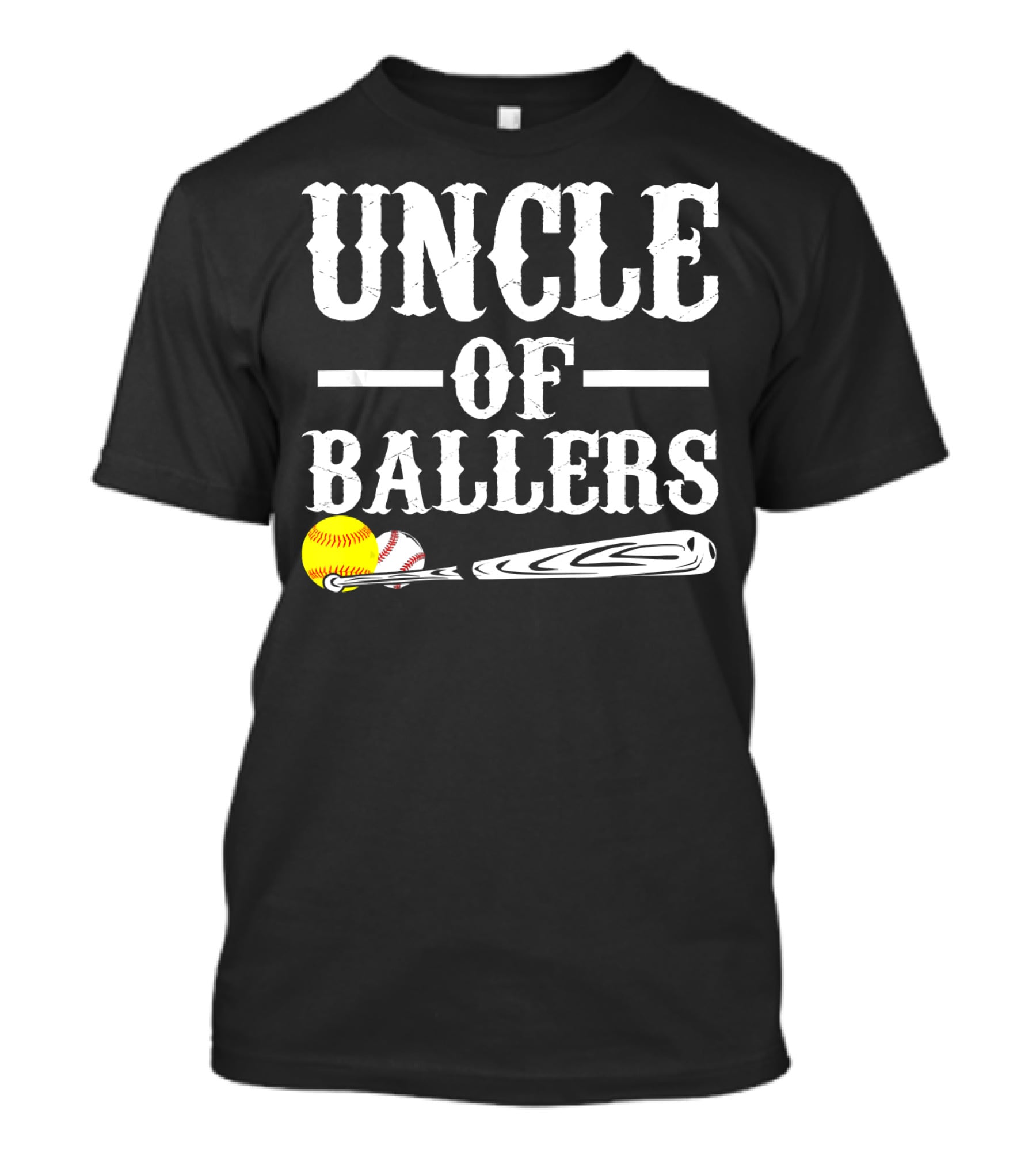 Uncle Of Ballers Baseball Bat Tennis Ball Clipboard T-Shirt