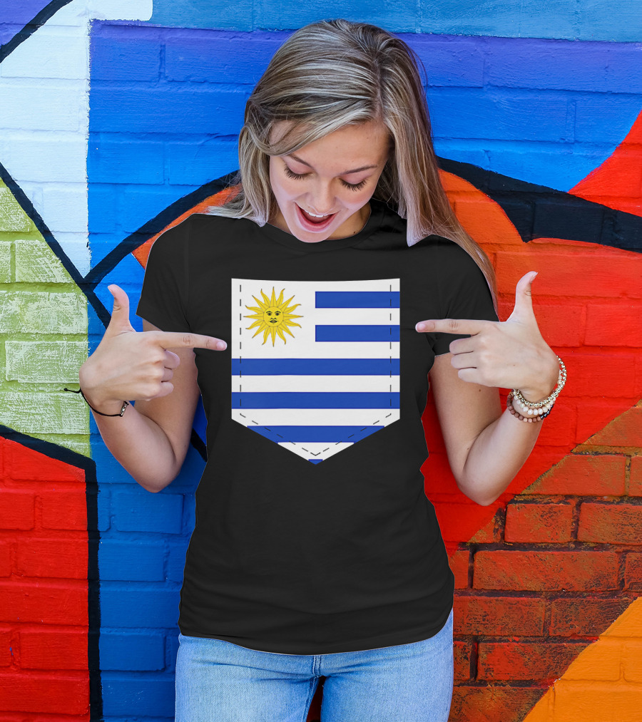Uruguay Flag Emblem With Iconic Sun T-Shirt