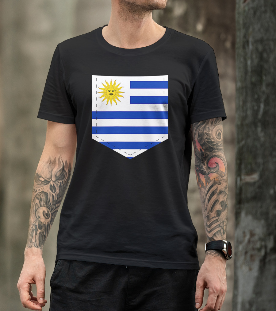 Uruguay Flag Emblem With Iconic Sun T-Shirt