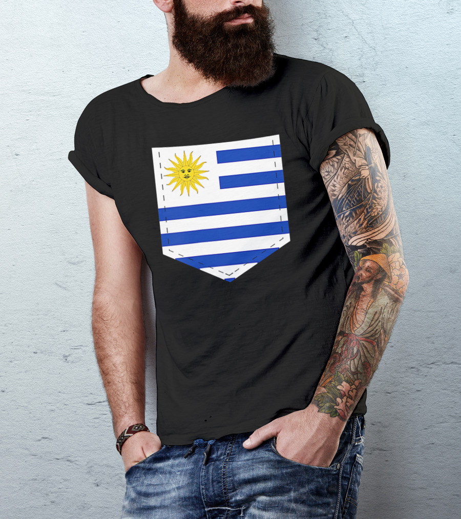 Uruguay Flag Emblem With Iconic Sun T-Shirt