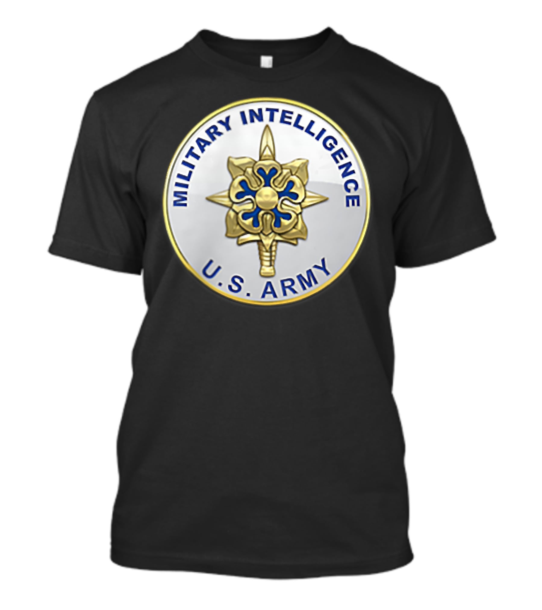 U.S. Army Military Intelligence Veteran Badge Emblem T-Shirt
