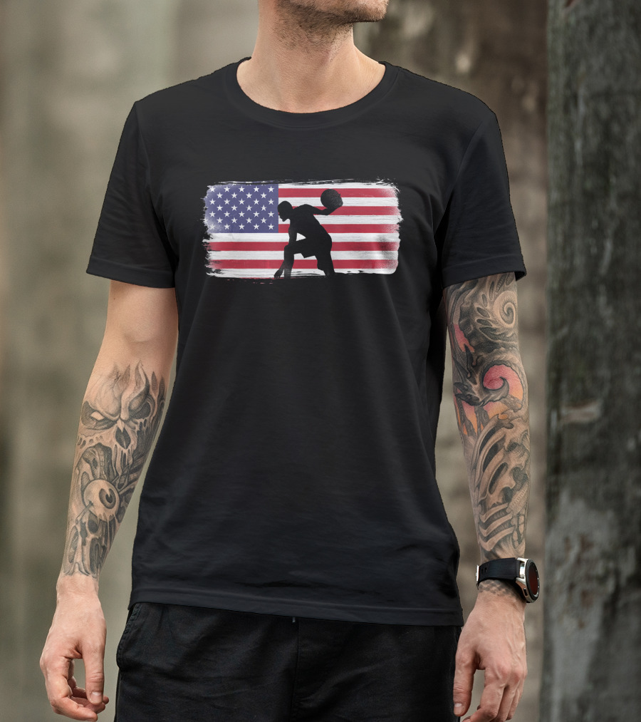 USA American Flag Basketball Player Perfect T-Shirt