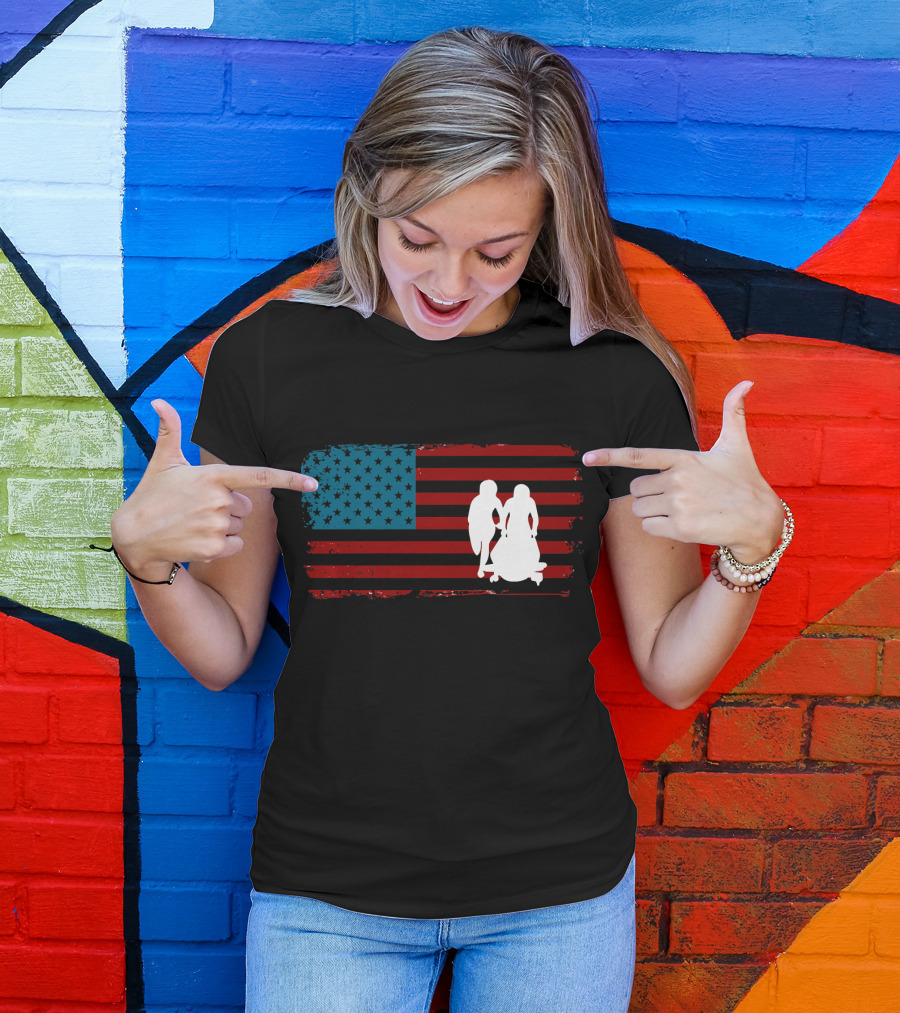 USA Flag Bobsled Team T-Shirt