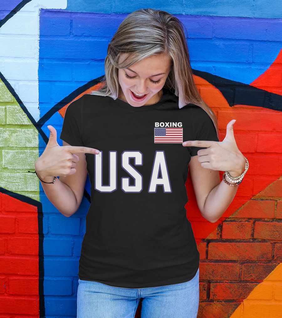 USA Boxing Flag Training Pocket T-Shirt