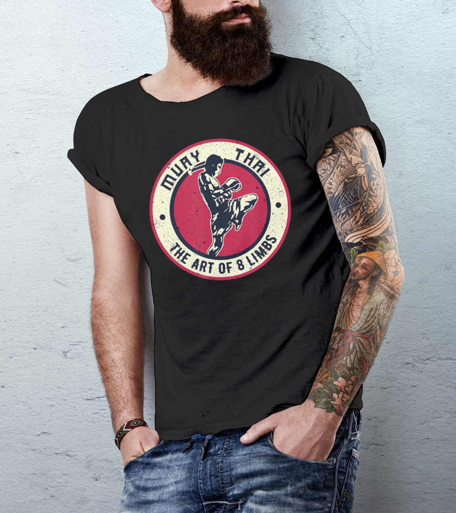Muay Thai The Art Of 8 Limbs Vintage Boxing Karate T-Shirt
