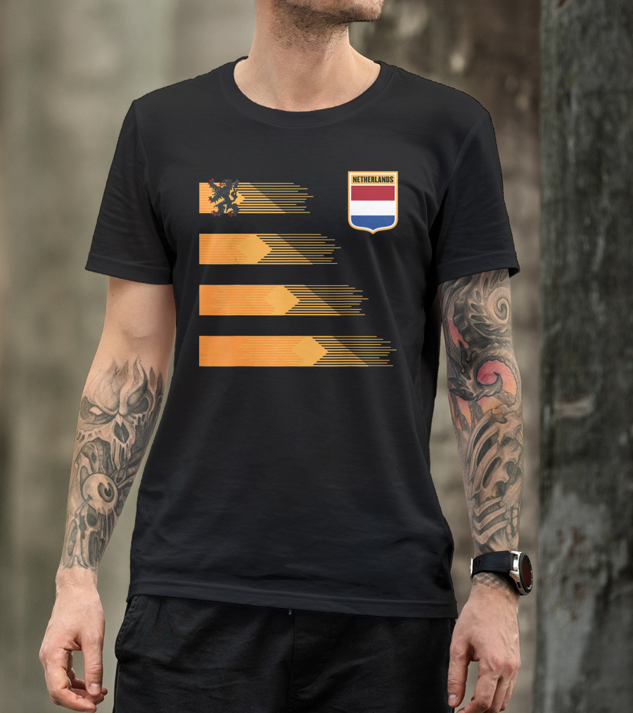 Women Men Netherlands Soccer Holla Lion Crest T-Shirt