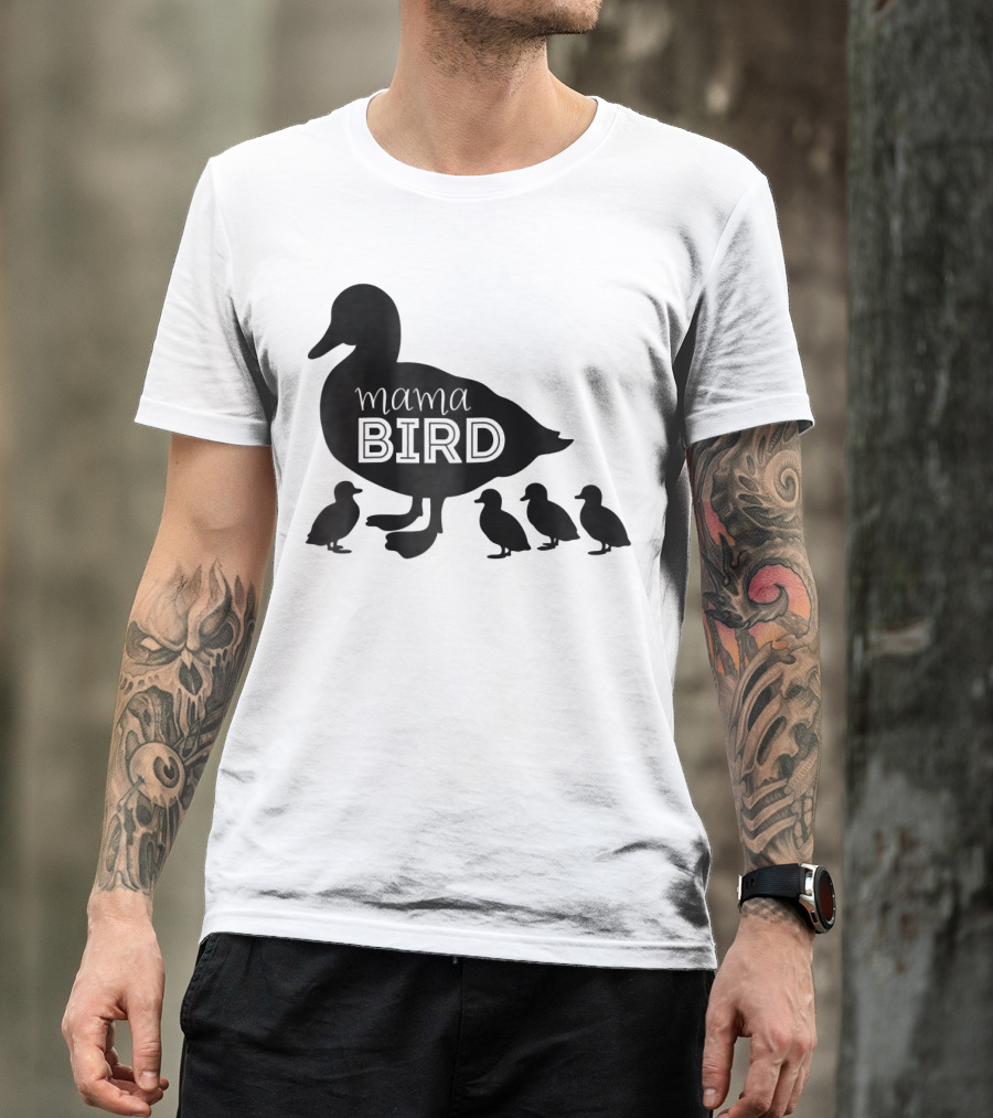 Mama Bird Family Cute Funny Duckling T-Shirt
