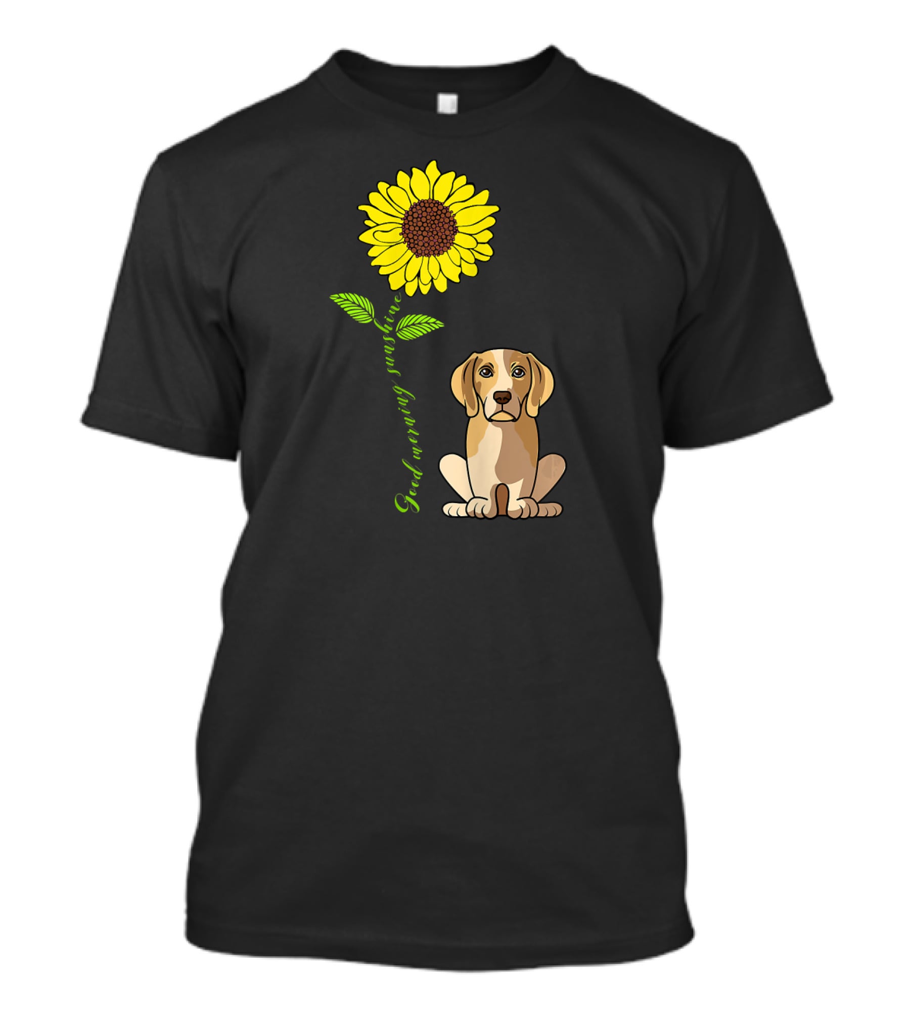 Good Morning Sunshine Beagle With Sunflower T-Shirt